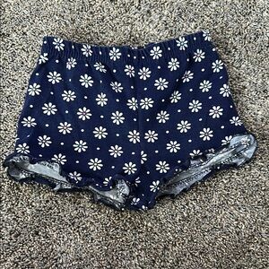 Garanimals Blue and White Floral Shorts with Elastic Waist